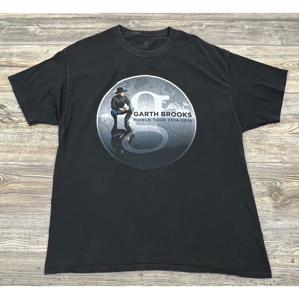 Garth Brooks World‎ Tour 2014-2016 Concert T-Shirt, Black, Men's XL